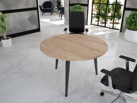 Beyaz renkli modern toplantı masası.