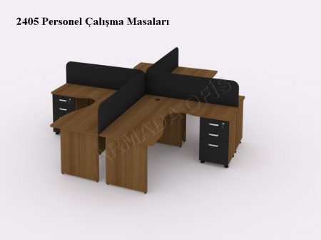 Yenilikçi özelliklere sahip ofis çoklu çalışma masası.