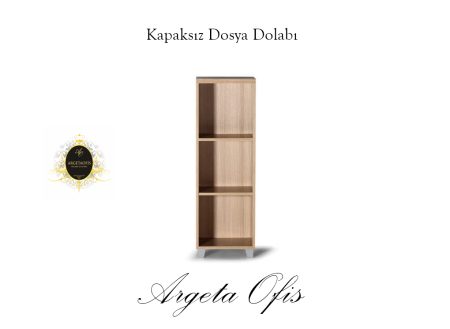 Metal ve ahşap kombinasyonlu kapaksız dosya dolapları