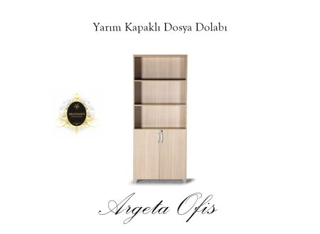 Modern ofis tasarımı için kapaksız ahşap dosya dolapları.