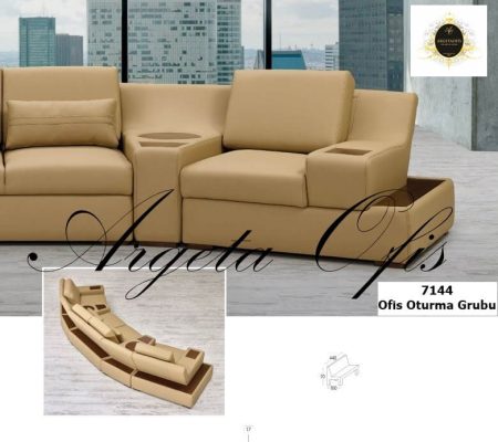 Zarif dikiş detaylarıyla süslenmiş estetik 7144 Büro Oturma Grupları.