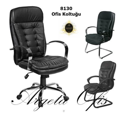 Yumuşak deri kaplaması ile lüks bir his sunan 8130 Müdür Koltukları