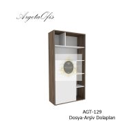 Minimalist tasarımlı ahşap dosya dolabı